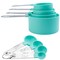 8Pcs Plastic Measuring Spoons Cups Scale Teaspoon Tablespoon Set Kitchen